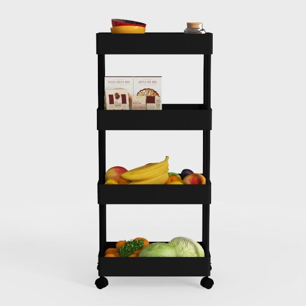 Pipishell Slim Storage Cart with Wheels, Bathroom