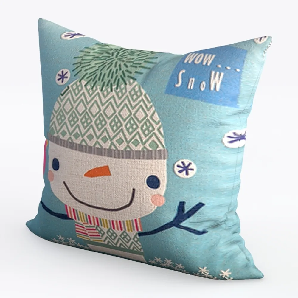 Outdoor Pillow Covers, Merry Xmas Day Winter