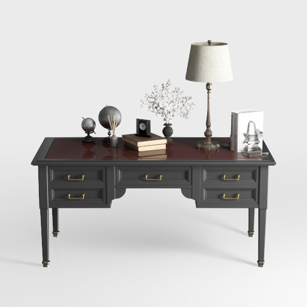 Generico Scrivania Moderna in Legno massello di metà secolo, scrivania per Computer da Ufficio in Noce da 31 Pollici con cassetto, Elegante postazione di Lavoro per Un Ambiente di Lavoro produttivo