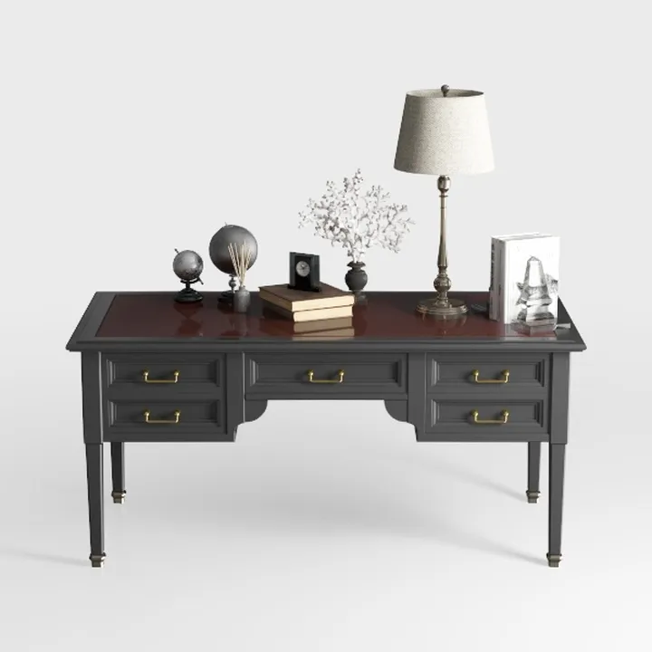 Generico Scrivania Moderna in Legno massello di metà secolo, scrivania per Computer da Ufficio in Noce da 31 Pollici con cassetto, Elegante postazione di Lavoro per Un Ambiente di Lavoro produttivo