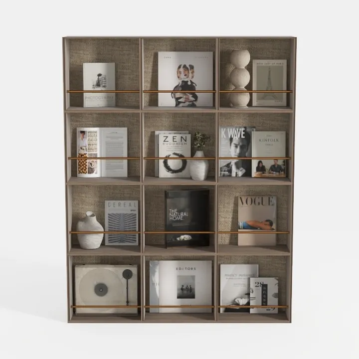 HOSTACK 75" Tall Book Shelf and Bookcase, 6 Tier