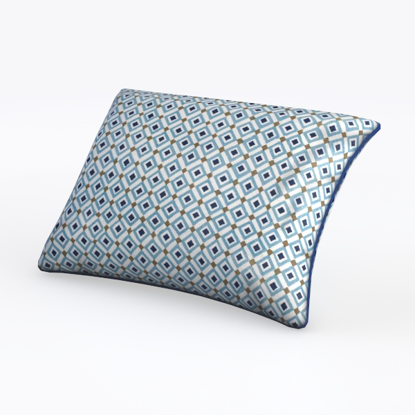 blue bobo diamonds pillow