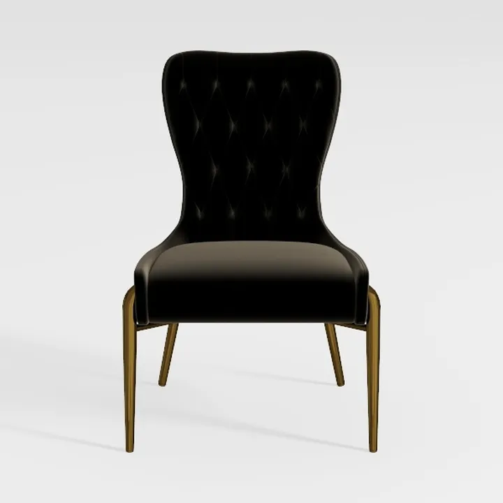 Asday Velvet Dining Chairs Set of 6, Black Luxury