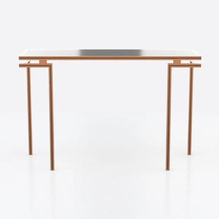 Martha Stewart Eli Home Office Desk with Glass Top