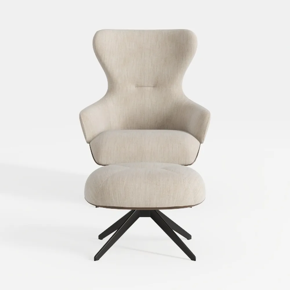 Mid-Century Velvet Home Office Chair, Ergonomic Va