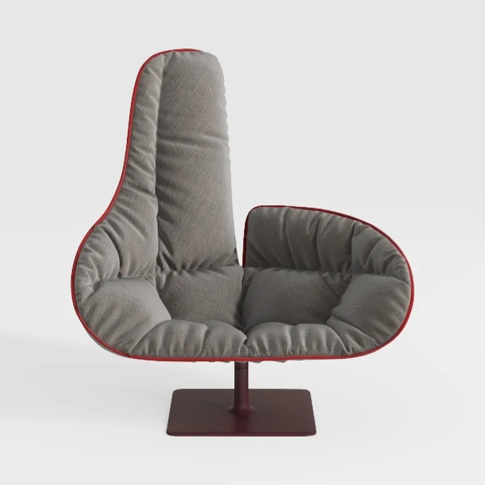 Adesso Bartlett, Accent Chair, Light Grey Soft Tex