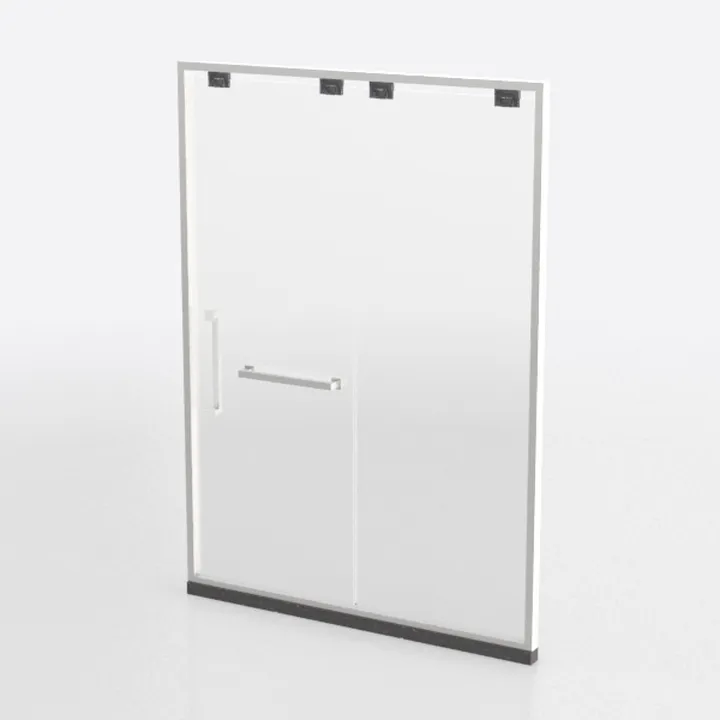 Modern Glass Metal Framed Sliding Shower Door 3D Model
