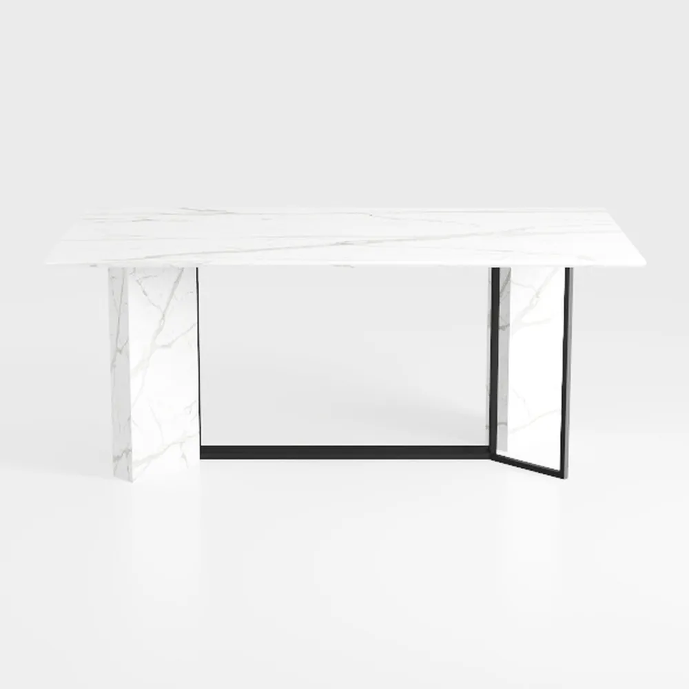 Extendable Dining Table Set for 6-8 People, 63 to