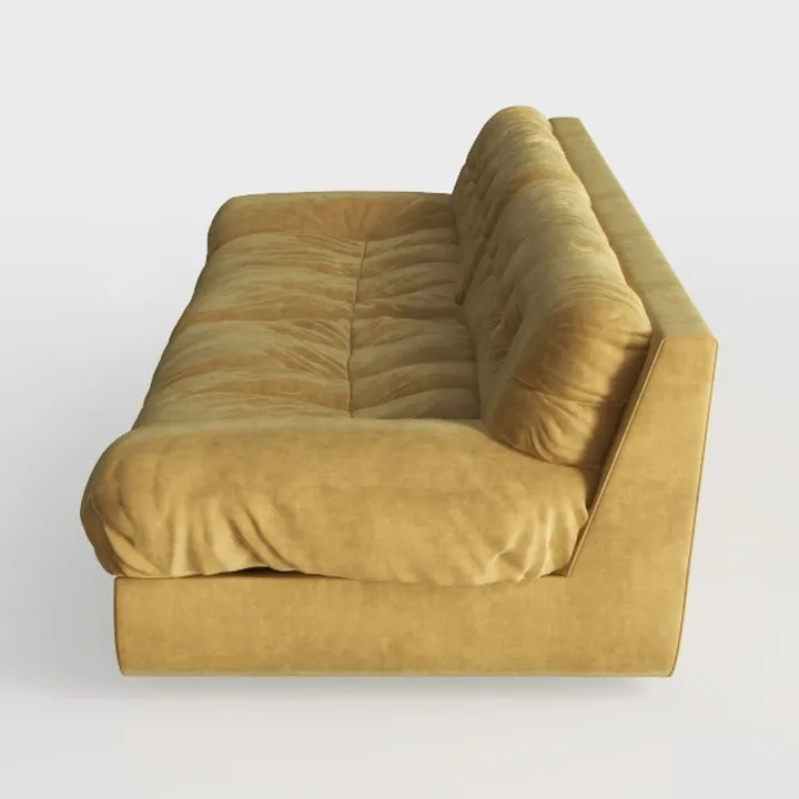 KIVENJAJA 103” Corduroy Boneless Couch, L-Shaped