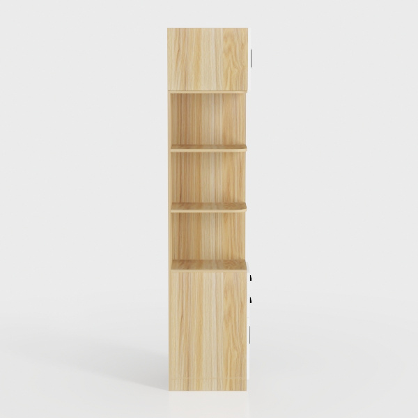 68" Tall Corner Cabinet, Bamboo Storage Cabinet
