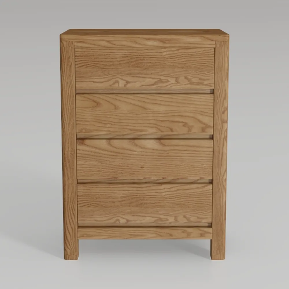 Rattan Night Stand with Charging Station, Modern