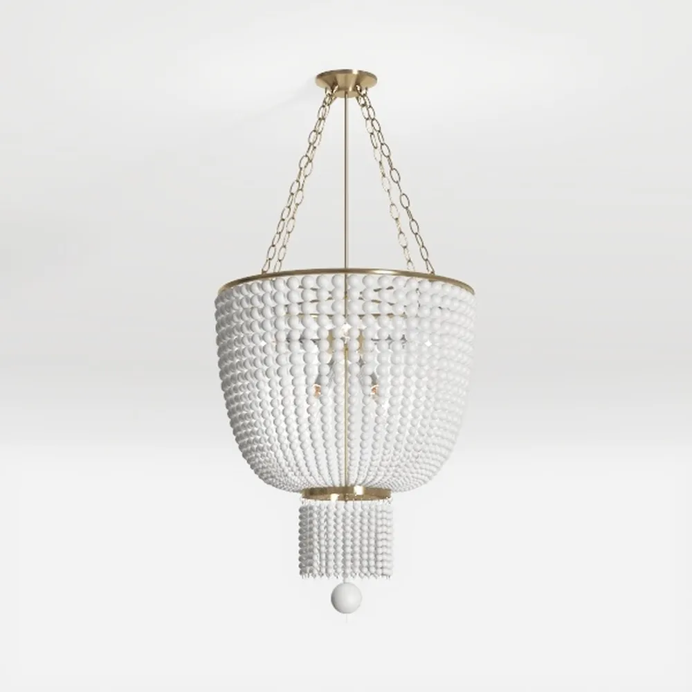 Antique Crystal Globe Chandelier, 11.8" Vintage