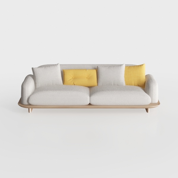 Jennifer Taylor Home Haven 83&quot; Flange Arm Oak Wood