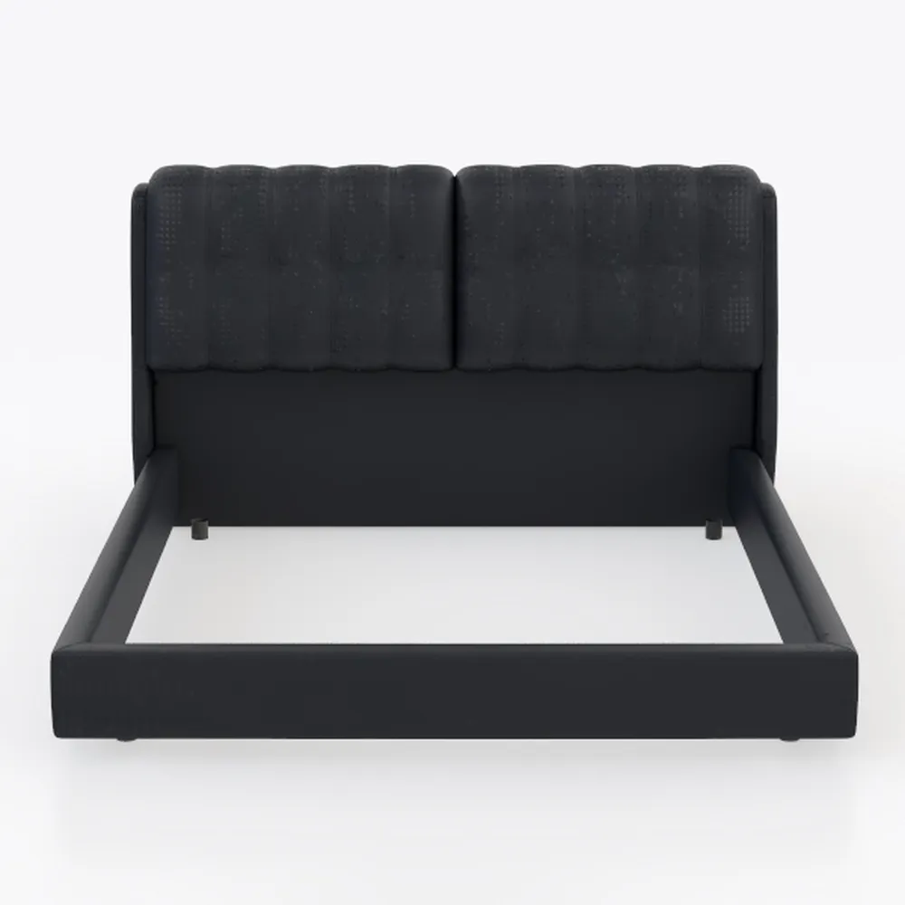 Acme Kana Upholstered Queen Bed with LED in Black