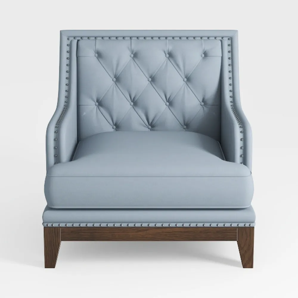 Hawthorne Collections Barrow Leather Accent Chair 