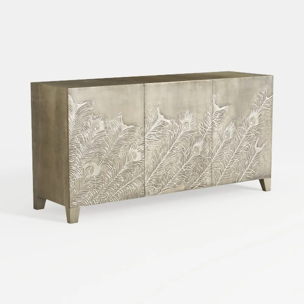 58in Decorative Sideboard Buffet Cabinet, 4 Doors