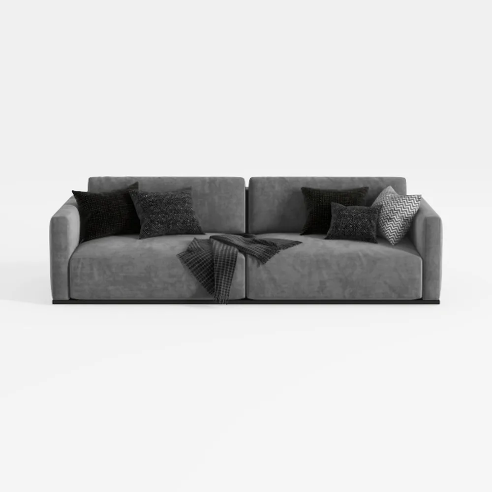 Modern Sectional Cloud Couch - 120'' Soft Modular
