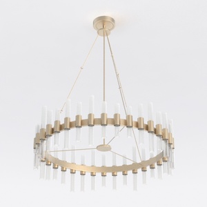 Wagon Wheel Chandelier 8-Light Glass Pendant Light