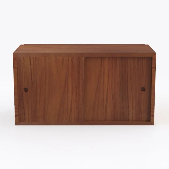 67" Walnut Fluted Sideboard Buffet Cabinet with