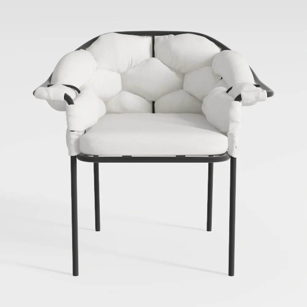 Giantex Velvet Accent Chair with Ottoman, Modern C