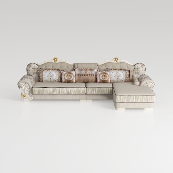 First of a Kind Traditional Sofa - Plush Champagne