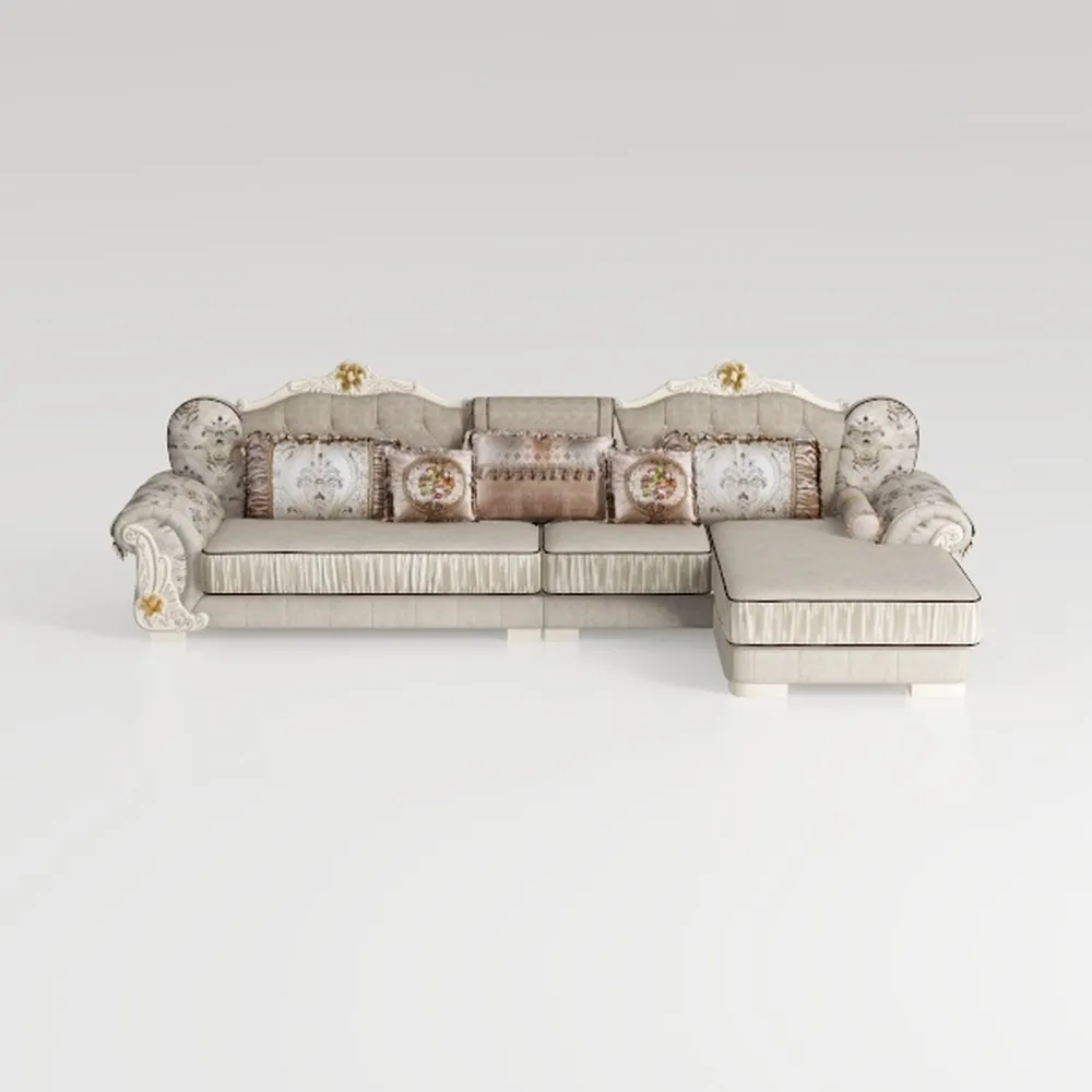 First of a Kind Traditional Sofa - Plush Champagne