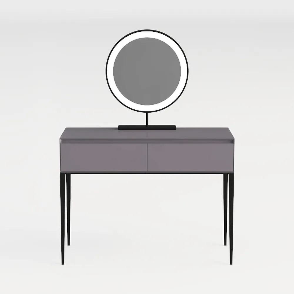 FUNKOCO Black Small Writing Desk with Drawers, 40 