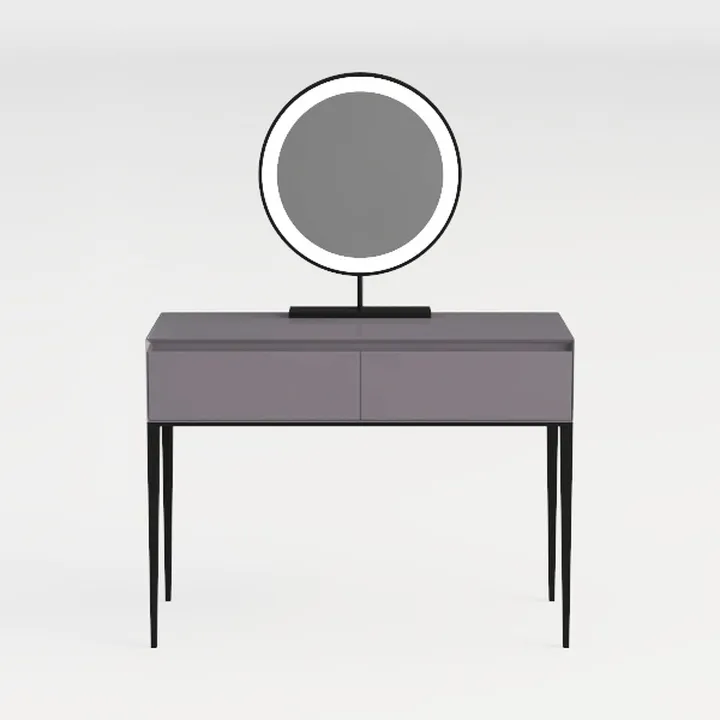 FUNKOCO Black Small Writing Desk with Drawers, 40 