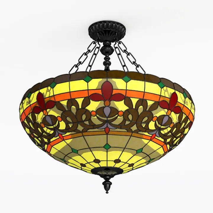 WERFACTORY Tiffany Ceiling Light Fixture Green