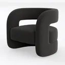 Swivel Accent Chair, 360 Degree Rotating Barrel Left 45 Degree View