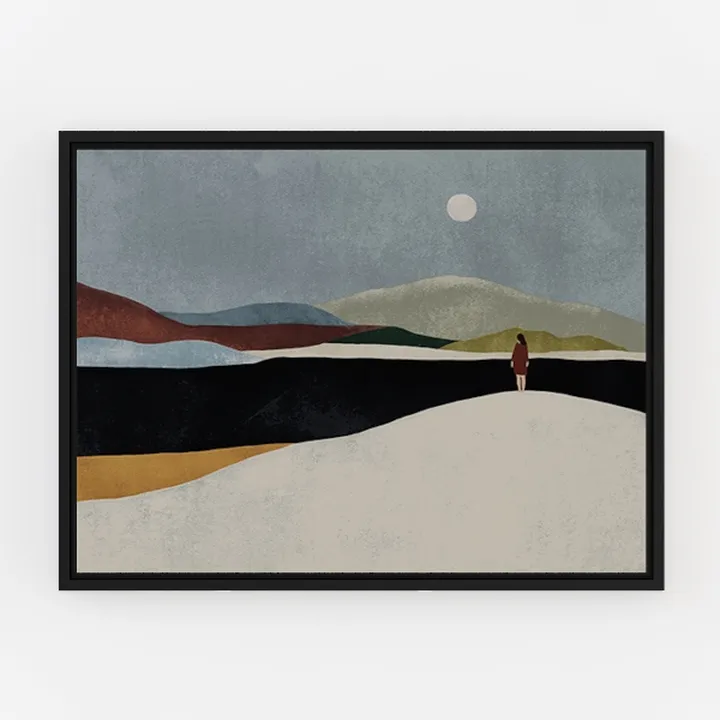 Minimalist Modern Landscape Framed Wall Art 3D Model