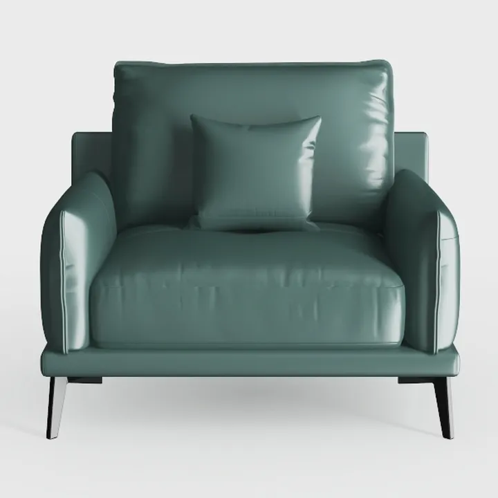 Nordic Retro Single Casual Sofa Chair,Faux Leather