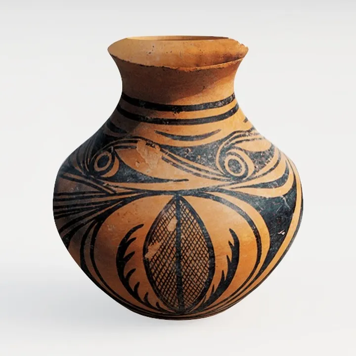 Rustic Ceramic Vase, 8.3" Black Farmhouse Tall