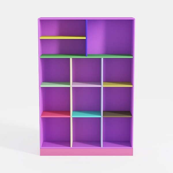 LEYAOYAO 7 Cube Bookshelf,3 Tier Book Shelf with
