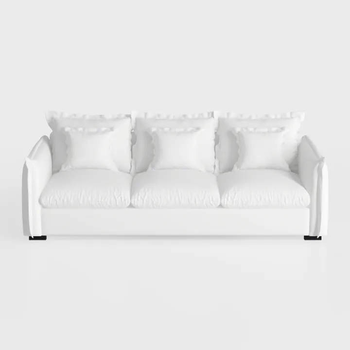 BOWERY HILL T-Cushion Fabric Slipcovered Sofa in
