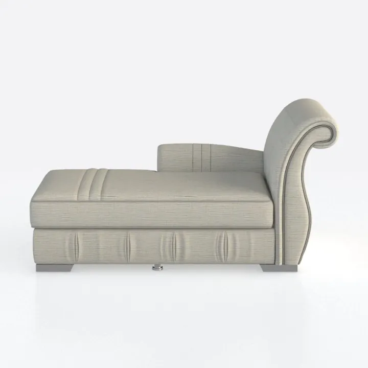 Minimalist Fabric Tufted Chaise Lounge 3D Model