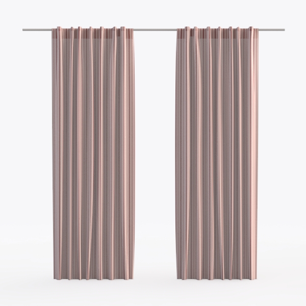 SMILETIME Pink 96in Long Velvet Curtains with Rod 