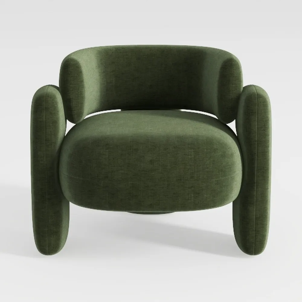 Swivel Accent Chair, Modern Comfy Teddy Barrel