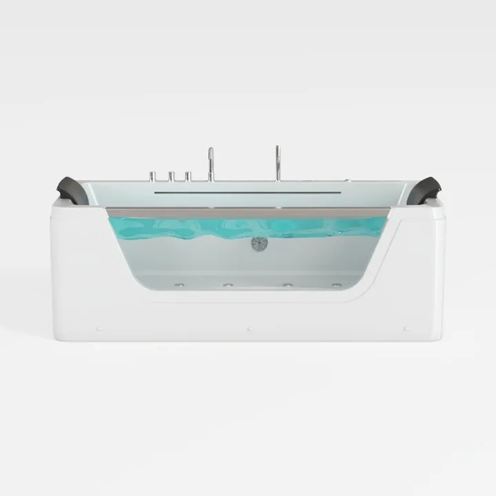 Modern Minimalist Acrylic Freestanding Whirlpool Bathtub 3D Model