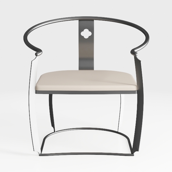 AUBRY GASPARD Poltrona in metallo bianco