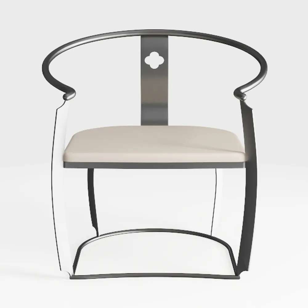 AUBRY GASPARD Poltrona in metallo bianco