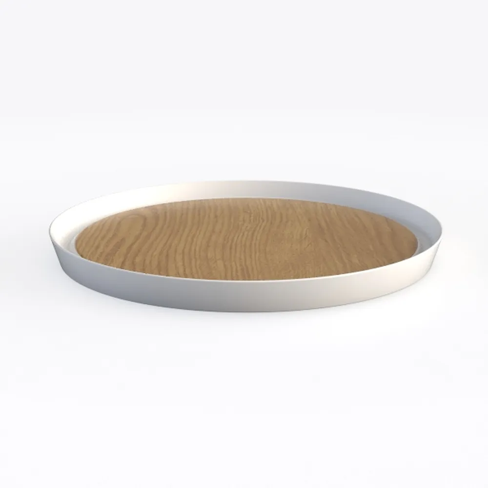 Hanobe Decorative Serving Tray-Warm Beige