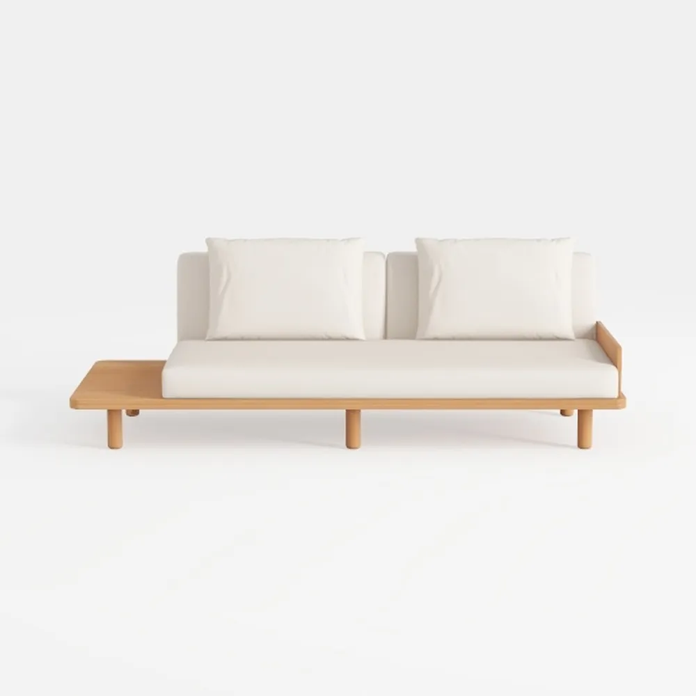 Tennozu Linen Fabric Loveseat Sofa, Convertible Fu