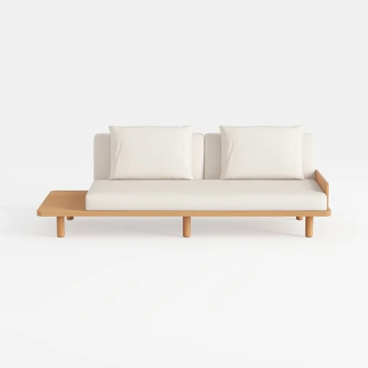 Tennozu Linen Fabric Loveseat Sofa, Convertible Fu