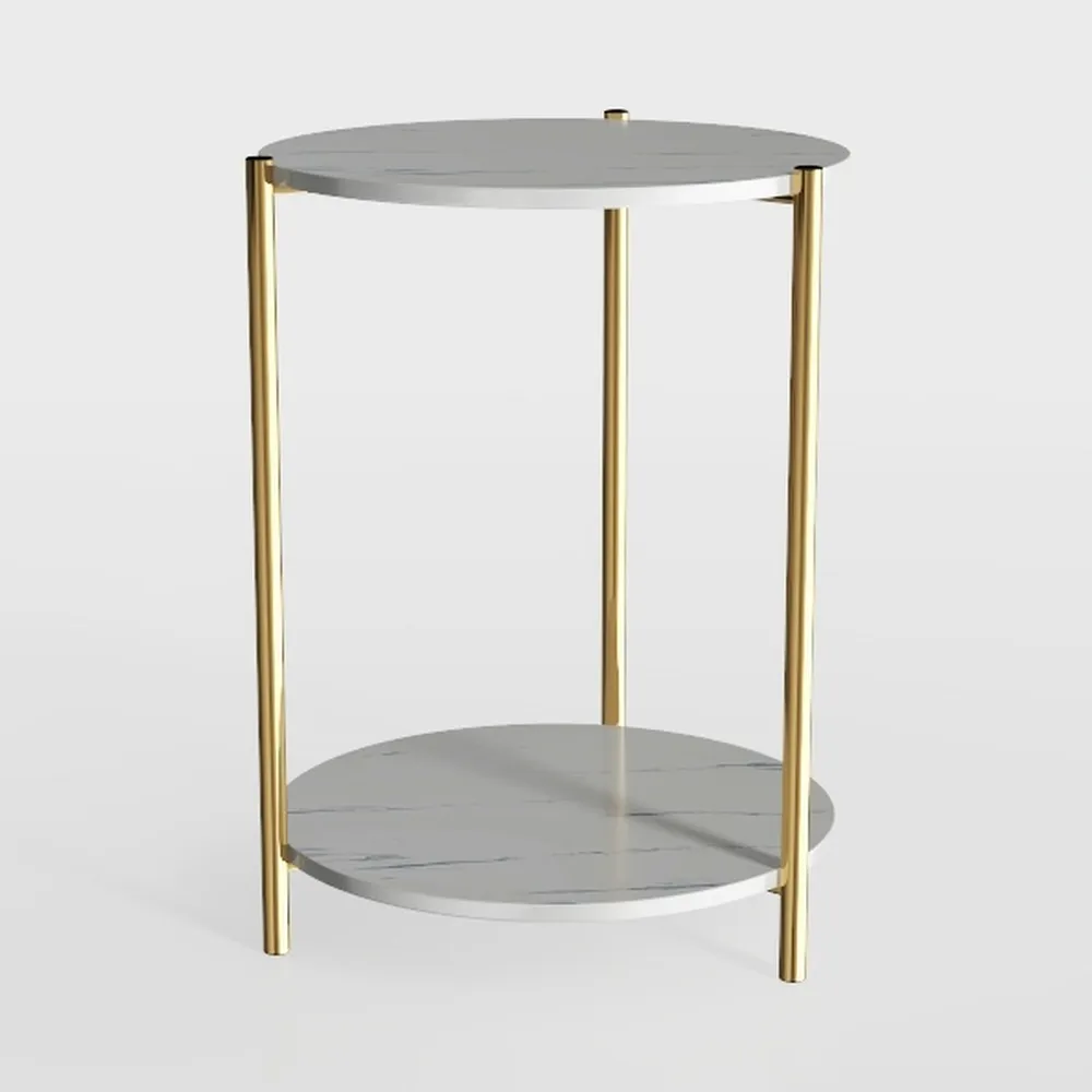 Sauder International Lux Round Side Table, in