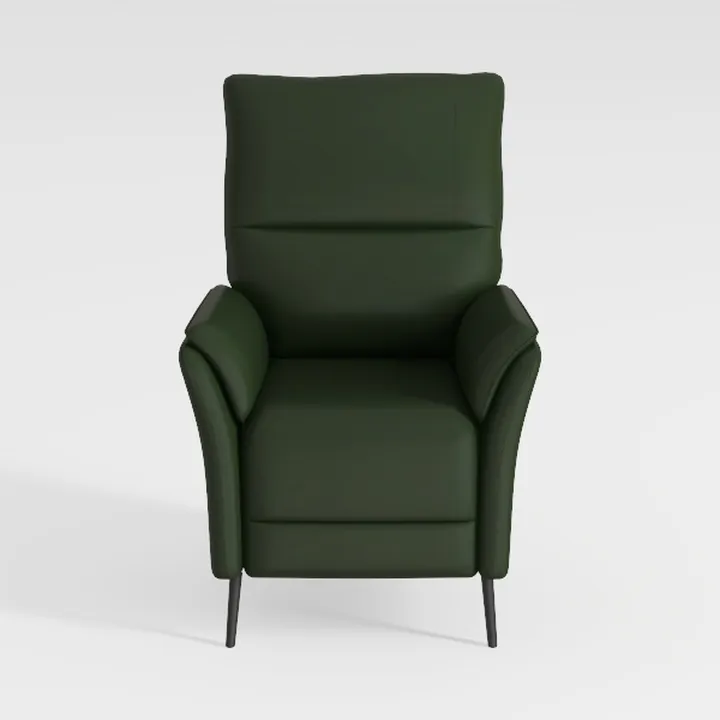 Modern Dark Green Leather Recliner Armchair 3D Model