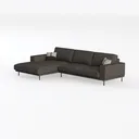 Valencia Pista Geniune Leather Reclining Sectional Left 45 Degree View