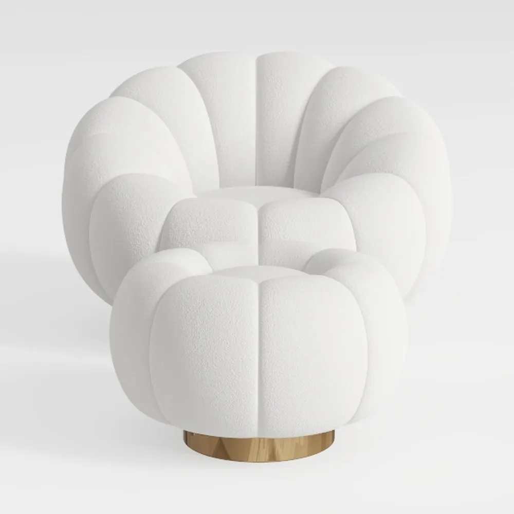 Mid Century Modern 360 Degree Barrel Swivel