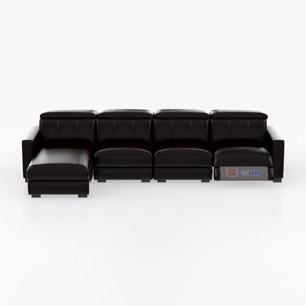 Valencia Andria Reclining Leather Sectional Sofa, 