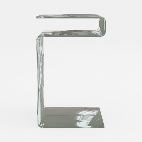 S-Shaped Night Stands for Bedrooms Glass Bedside